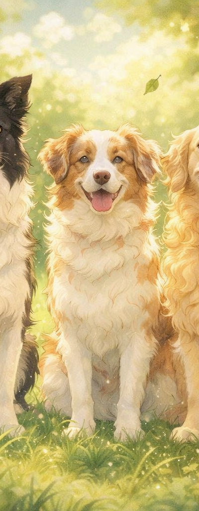 Reimagine this pet as a charming Studio Ghibli animated character, soft watercolor style, warm natural lighting, lush green background with gentle wind, whimsical and magical atmosphere, high detail